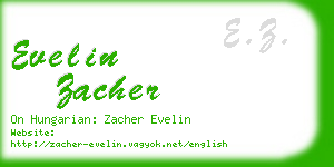 evelin zacher business card